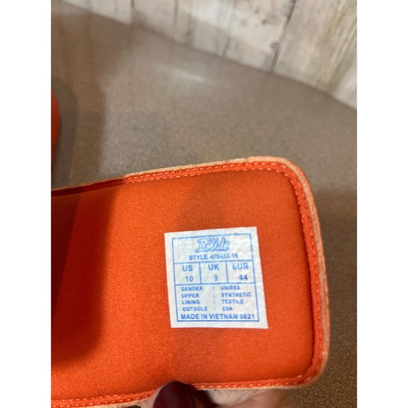 Islide‎ Miami Hurricane ISlide Distressed Sandal - Orange - Size 10 NWT - Picture 4 of 4